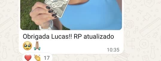 Print de depoimento de aluno da assessoria no WhatsApp
